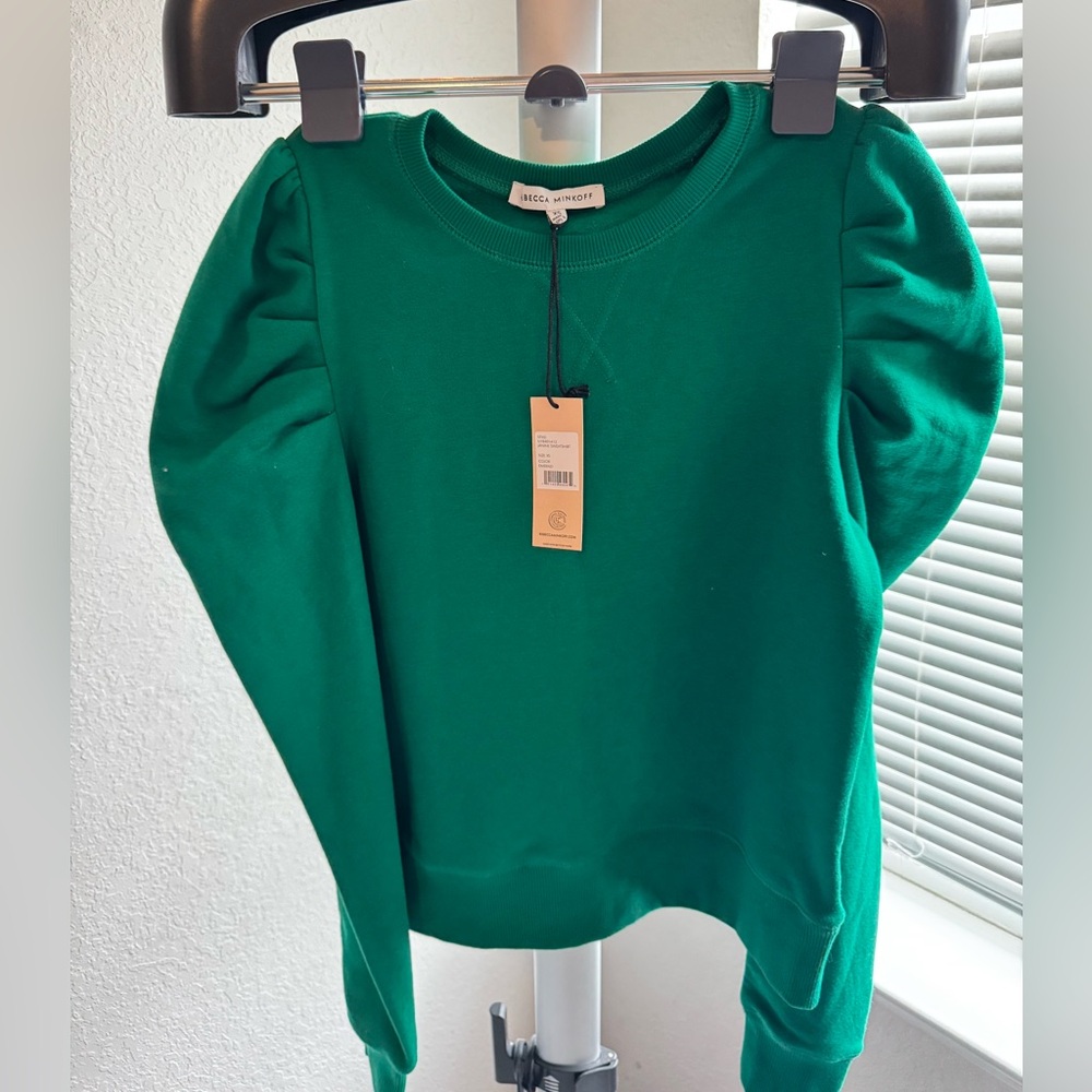 Rebecca Minkoff Janine Sweatshirt XS Emerald
